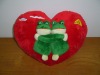 JM6530-3 valentine cushion, double frog cushion, hugging frog cushion