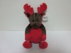 JM8362-2 plush Christmas reindeer toy with blanket