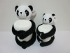 JM8364-3 plush toy panda with blanket
