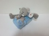 JM8438-2 plush toy elephant with children blanket