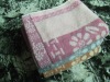 Jacquard 100% dyed plain cotton towel