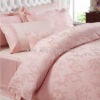 Jacquard Pink and Fashion 100% Cotton Bedding Set
