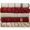 Jacquard bath towel with border