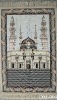 Jacquard polyester&cotton woven carnal prayer carpet DM-004