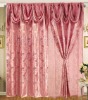 Jacquard window curtain with taffeta backing