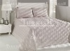 Jacquard woven bed throws and pillows