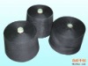 Jet Black close virgin 100% polyester ring spun yarn