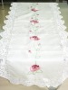 KT04004 Handmade Crochet embroidered Tablecloth with flower stitchwork