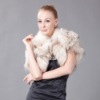 Keepwarm  2011 women fashion white shawl made of natural raccoon fur