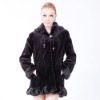 Keepwarm Keeplove  2011 ladies elegant black natural mink fur coat