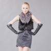 Keepwarm Keeplove  2011 ladies fashion black natural mink fur vest