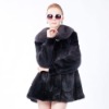 Keepwarm Keeplove  2011 women fashion coat made by black natural classy mink fur