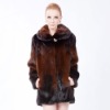 Keepwarm Keeplove  2011 women fashion long brown mink fur winter clothes