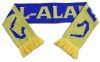 Knitted football scarf with Jacquard logo