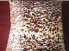 Knitted velour Leopard grain cushion