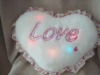 LED light heart cushion