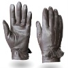 Ladies genuine leather goods winter gloves Brown (L055PQ)