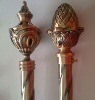 Lantern Finial Dia.1.102inch Iron Double Curtain Rod/Pole/Rail