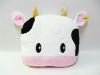 Large cow plush animal shaped cushion