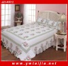 Latest 100%cotton patchwork in border and reactive dye printing 3pcs bedding set