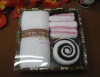 Latest 100% cotton towel cake gifts set(WBC-049)