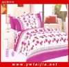 Latest style pink calico printed king bedding sets