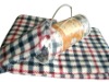 Lattice printed blankets with PVC zip bag