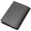 Leather Book Jacket Cross Pattern (with Bookmarker) (Recycled Leather, Black Book Cover)