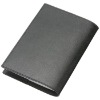 Leather Book Jacket Cross Pattern (with Bookmarker) (Recycled Leather, Black Leather Book Cover)