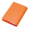 Leather Book Jacket Cross Pattern (with Bookmarker) (Recycled Leather, Orange Book Cover)