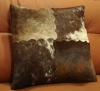 Leather Cowhide Pillow Cover Hair on Cushion Cover