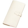 Leather Thin Datebook Cover (with Note) (Recycled Leather, leather notebook cover, White Book Cover)