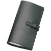 Leather Thin Pocketbook Cover (with Note) (Recycled Leather, Pocketbook Cover, Black Leather Book Cover)