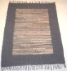 Leather bordered rugs