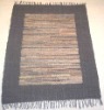 Leather bordered rugs