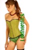 Leather corset Steel boned tight lacing bustier basque
