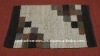 Leather cut shuttle rug
