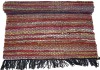 Leather rugs colorful with fringes