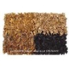 Leather shaggy rug