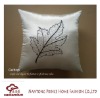 Leaves embroidery cushion