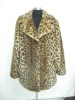 Leopard grain female fur coat