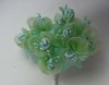 Light green crystal organza flower/100% nylon organza