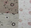 Linen EMB flower Fabric