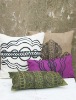 Linen reactive printed vintage cushion cover zip closer