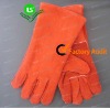 Long leather welding gloves