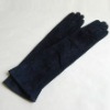 Long  suede GLoves with folds 100% Authentic(can be customized) Dark Blue