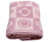 Loop terry promotional JACQUARD towel of pink color