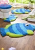 Lovely Fish Anti-slip microfiber kids rug sets
