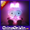 Lovely Rabbit With White and Pink Throw Pillows LED Pillow