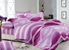 Lovely Rose-Red Design Cotton Pigment Print 4 pcs Flat Sheet Bedding Set